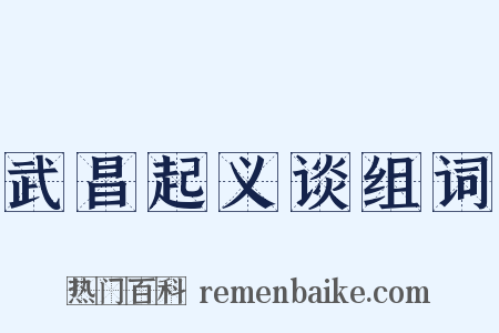 武昌起义谈组词是什么意思的图片